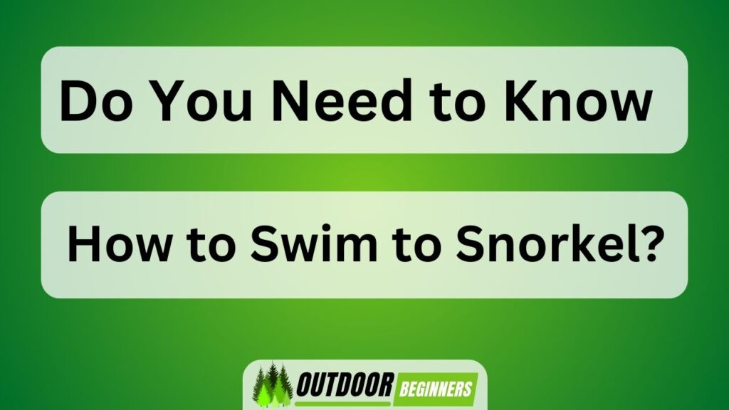 Do You Need to Know How to Swim to Snorkel